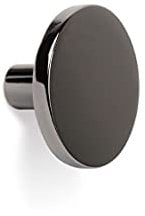 Gedotec Antique Furniture Knob, Como Cabinet Knob, Brushed Nickel Black, Metal Door Knob, Round Drawer Handle, Diameter 26 mm, For Dressers and Kitchen Cabinets, Pack of 10 with Screws