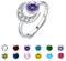 Februar Geburtsstein Ringe für Frauen - 925 Sterling Silber Mond Ringe - Verstellbarer Offener Ring - Jahrestag & Geburtstag Schmuck - Geschenk für Frau, Mutter, Tochter, Freundin
