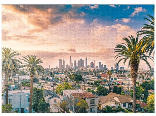 MyPuzzle Schöner Sonnenuntergang im Zentrum von Los Angeles - Premium 1000 Teile Puzzle - MyPuzzle Sonderkollektion von Puzzle Galaxy