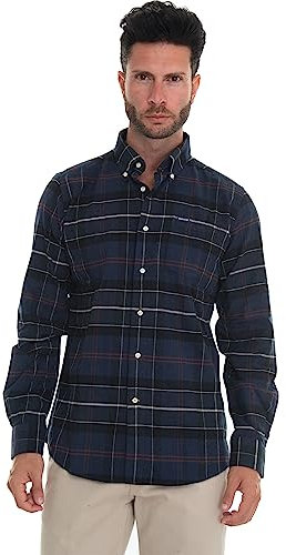 Barbour USC0001-NY91Tartan Lambswool Scarf Black Watch Marineblau Schal Herren, Black Watch, Einheitsgröße