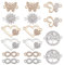 SUNNYCLUE 1 Box 32 Stück 8 Stile Herz Link Charms Legierungs Verbindungs Charms Hohle Strasssteine Liebes Charm Metallbaum Schmetterlings Verbindungs Charm Für Schmuck Choker Halsketten Herstellung We