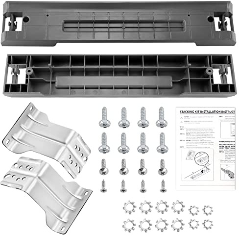 Techecook SKK-7A Kit d'empilage pour lave-linge et sèche-linge Sam-sung Charge avant 68,6 cm – Remplacement pour SKK-7A, SK-5A, SK-5AXAA, SKK-8K, SKK8K