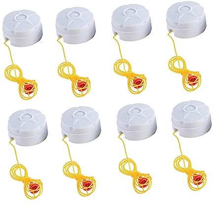 DOITOOL 10st Schalter Ziehen Ventilatoren Für Zu Hause Deckenventilator Kabel Lüfterlichtschalter Deckenlampenschalter Zugseilschalter Vintage-fan Die Kette Bakelit Weiß Altmodisch