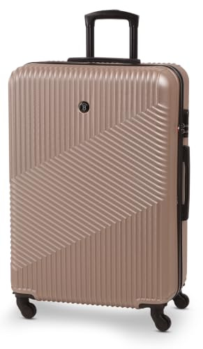 BERTOO Milano Reisekoffer Champagner XXL Hartschale ABS 4 Spinner-Räder 99L