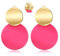 LILIE&WHITE Ohrclips Damen Elegante Ohrclips für Damen, Goldene und Pinke Farben, Komfortables und Stilvolles Design, Perfekt für Alltag und Besondere Anlässe
