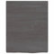 Tidyard Waschtischplatte Badezimmer Waschtisch Waschtischkonsole Platte Holzplatte für Aufsatzbecken Badmöbel Dunkelgrau 40x50x4 cm Massivholz Behandelt