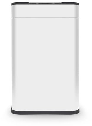 Tower T938023WHT Ozon-Sensor-Abfalleimer, groß, 60 l, freihändige Öffnung, Kohlefilter, Weiß