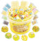 LAWOHO Bear Clear Slime 300ml, Kit di melma gialla trasparente per ragazze e ragazzi con 9 confezioni di additivi per melma, melma per bomboniere per bambini Compleanno Halloween Natale Pasqua Regali