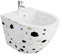 LAVITA Universal Wand-Bidet Sofi Stone mit Hahnloch und Überlaufschutz aus Keramik Sitzwaschbecken zur Montage an der Wand Hygienisch und Pflegeleicht 36,5x49x32,5 cm