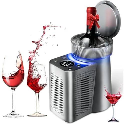 STMKB Elektrischer Weinschrank, Tragbarer Desktop-Weinschrank Mit Konstanter Temperatur, Präzise Temperaturregelung, 2-20 ℃ Temperatureinstellung, Geeignet Für 750 Ml Wein Und Kaffee