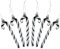DERAYEE 6 PCS Christmas Glitter Candy Cane Plastic Candy Cane Christmas Tree Decorations for Xmas New Year Party Supplies (Black&White)
