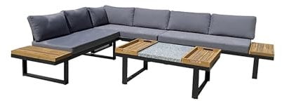 Lounge Gruppe Merida Gartenmöbel Sitzgruppe Garnitur Gartensofa Gartencouch