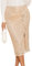 Kate Kasin Damen Pailletten Rock Hohe Taille Bleistiftrock Bodycon Midi Skirt mit Schlitz Gold L
