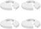 LICQIC 4 Pcs White Radiator Pipe Cover, Radiator Ring for 15 mm Diameter Pipe Trim