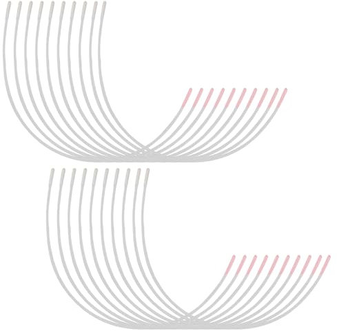 LNQ LUNIQI Stainless Steel Bra Underwire Replacement Underwire, Pack of 20 Metal Bra Underwire Repair Set, Stainless Steel Wire Bra Caps Underwire Repair Steel Rings for Women Bra Swimsuit Sling