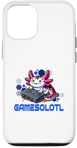 Hülle für iPhone 12/12 Pro Gamesolotl Kawaii Axolotl Cute Anime Gamer Jungen Mädchen