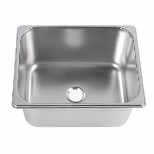 Asixxsix Lavello Bar in Acciaio Inossidabile, 12,6x10,24x5,91 Pollici Lavello Cucina per Lavello Cucina Sottopiano Lavabo per Preparazione Barra Lavabo a Mano con Uscita