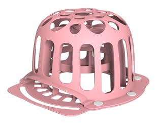 LMOLING Gorra de béisbol, rejilla de lavado, protección para lavadora, jaula de lavado de sombreros de silicona, jaula para lavar sombreros que puede mantener la forma del sombrero (rosa)