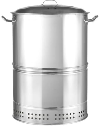 ENTHERONIC Barbecue a carbone Griglie a carbone sospese Barbecue rotondo da interno Barbecue a carbone Griglia per stufati a barile Pollo arrosto in casa Ostriche Cucina da campeggio per campeggio all
