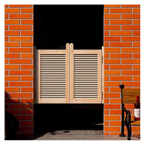 Saloon Porte Battante, Porte western bois, Porte de salon en bois massif, portes de séparation d'entrée de magasin de bar, porte à persiennes, portes de café de salon pré-poncées avec charnières(W140x
