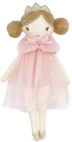 MON AMI Tinsley Princess Pocket Doll, 10-Inch Plush Collectible Girls | soft collectible princess doll, cuddly plush build, pocket-sized playtime companion, nursery décor accent, all-ages gift