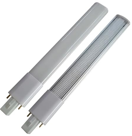 KAKAK Lot de 2 ampoules LED G23 4 W, 6 W, 8 W, 2 broches, horizontales, en aluminium, sans ballast pour maison, garage, entrepôt(Warm White,4w)