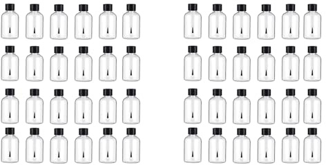 Xnuiasqe 48 Pcs Plastic Empty Glue Bottles with Brushes 1.7 Oz Art Empty Paint Bottles Glue Toddlers Kids Art Crafts Supplies