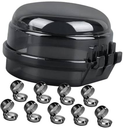 NOLITOY 10pezzi Coprimanopole Per Piano Cottura Gas Confezione Da Sicurezza Per Design Trasparente e Resistente Protezione Contro Accensioni Accidentali