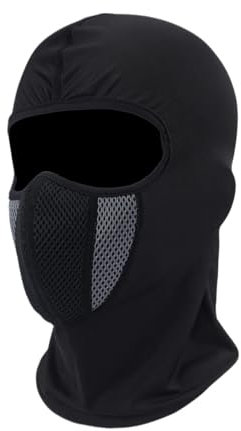 USOHJZ Fahrradmaske 2 Stück Sturmhaube, Motorrad-Gesichtsmaske, Moto-Helm, Bandana, Kapuze, Skihals, Vollgesichtsmaske, winddichter Gesichtsschutz Fahrrad Maske Sommer(Gray)