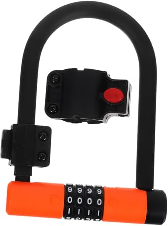 TOYANDONA Combination Lock for Bicycle Theft Security Keyless U-Shape Lock Digit Code Suitable for Mountain Bike Electric Scooter and Boys and Girls Bike Use Around Gates Shed