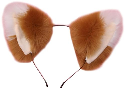 Hemobllo Bandeau Oreilles de Chat en Peluche Accessoire de Cheveux Décoratif et Élégant Marron pour Cosplay et Photo pour Halloween ou Anniversaire