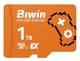 BIWIN Amber ME300 MicroSD Express Card, 1TB Micro SD Card for Next-Gen Handheld & Legacy Gaming Devices, Up to 900MB/s Read Speed, SD7.1 Specification Combines PCIe Gen3x1 & UHS-I
