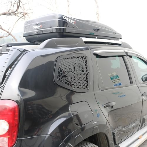 Protection en métal papillon (lot de 2, noir) Compatible avec Dacia Duster années de modèle 2010–2017