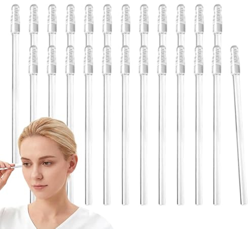 24 Piezas Stick de Limpieza de Orejas Pegajosas, Herramientas para Eliminar Cerumen, Limpiador Reutilizable para Eliminar Cerumen en Adultos y Niños