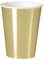 Unique Party 32296 Gold Foil Cups Gobelets en Carton, Or