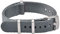 VINBAND NBAND Unisex ZULU Nylon Uhrenarmband mit Edelstahl Silberne Schnalle 20mm Grau