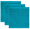 möve Superwuschel Seiftuch 30 x 30 cm aus 100% Baumwolle, lagoon 3er Set