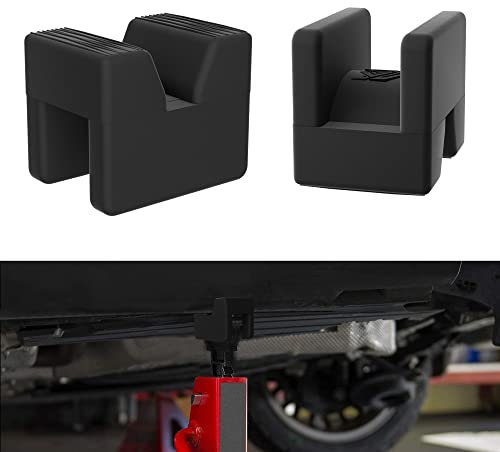 Seven Sparta - Taco Adaptador para Gato de Coche, Universal, de Goma, ranurado, Protector para los Puntos de Soldadura del chasis, Cubo, 3 toneladas, 2 Unidades