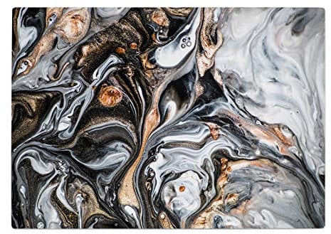 Black Gold White Marble Kitchen Worktop Protector Saver Glass Chopping Board