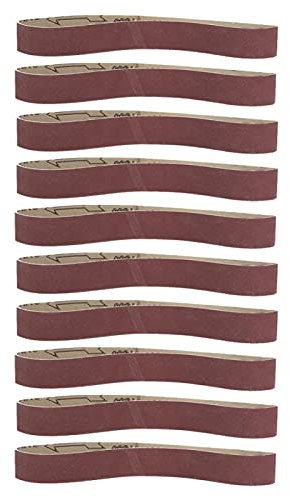 10 Piezas de Cinta de Lijar 30 x 533 mm Oxido de Aluminio Cinta Abrasiva Pulido Papel de Lija para Lijadora de Banda Junta al Ras (400#)