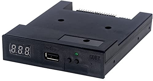 Gotek SFR1M44-U100 Diskettenlaufwerk,Diskettenlaufwerk-Emulator, USB Diskettenlaufwerk, 3,5, 1,44 MB USB SSD Floppy Emulator, Schwarz