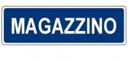 NEW CARTELLO SEGNALETICO UNI - magazzino - Adesivo Extra Resistente, Pannello in Forex, Pannello In Alluminio (ADESIVO 30X12 cm)