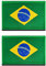 2 St. Brasilien Flagge Patch- Taktisch Kanadisch Klettabzeichen, Bestickter Aufnäher mit Klettverschluss, Militär Aufkleber Klettbänder für Rucksäcke Kleidung Taschen Uniform Weste Jersey