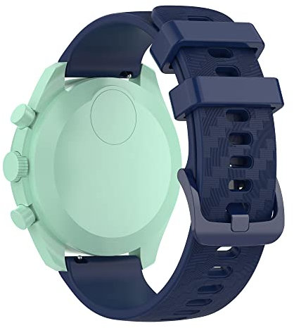 BoLuo 20mm Uhrenarmbänder für Omega Swatch,Silikon Ersatzband Uhrenarmband Armband für Garmin Venu 2 Plus/Vivomove Sport/Garmin Venu SQ/Huawei Watch GT3 42mm/ Coros Pace 2/Coros Apex 42mm (blau)