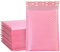 Pmandgk 50 x Schaumstoffbeutel, gepolsterte Briefumschläge mit Versandtasche, Rosa, 50 Stück