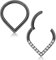 FIOROYAL 2 Stück 16G G23 Titan Septum Piercings V-förmige Daith Hoop Ohrring Nasenring Piercing Tragus Helix Conch Piercing Ring für Damen Gold Silber Schwarz B