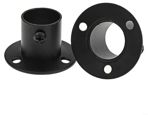 2 Stück 19–32 mm Stahl Kleiderschrank Halterung Flansch Stange Stange Stange Sockel Ende Unterstützung Dekor, Edelstahl Flansch Sockel Stangenhalter, 22 mm