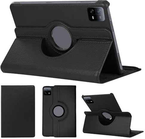SWEIMEN Étui Rotatif pour Xiaomi Pad 6/6 Pro Tablette Housse de Protection avec Réveil Automatique Rotation Coque