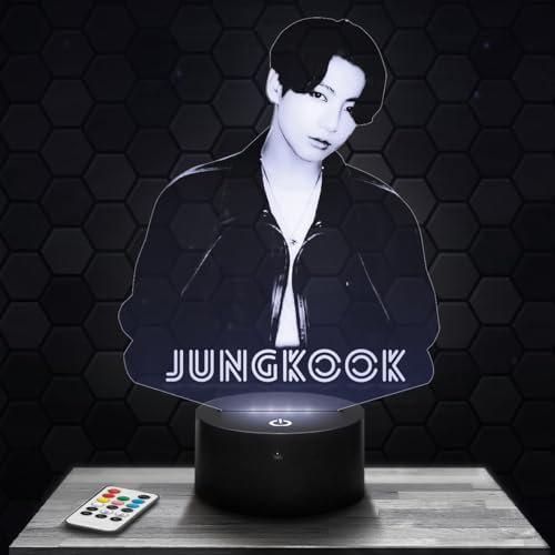 Lampe Jungkook B deko Zimmer Mädchen Lampe 3D Jungkook Bobjekt k-pop Korea Koreanischer Pop Geschenk gedämpftes Licht Nachtlicht deko Büro. Eigenartig Geschenk Weihnachten Teenager TOP