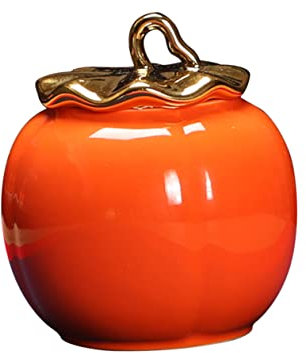 Ciieeo Keramik-kürbis-bonbonglas Versiegelte Dose Zur Aufbewahrung Von Tee Und Rotes Glas in Kürbisform Für Die Küchendekoration